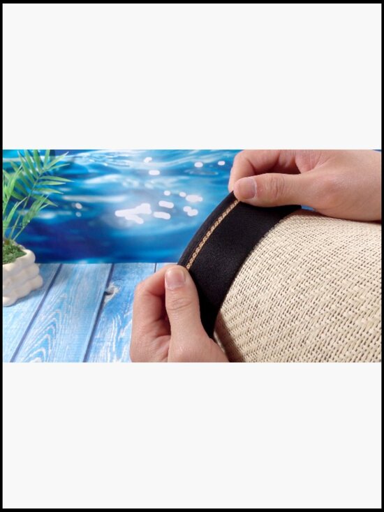 Wide Brim Sun Visor Hats UPF 50+ Foldable Straw Beach Hat Adjustable Travel